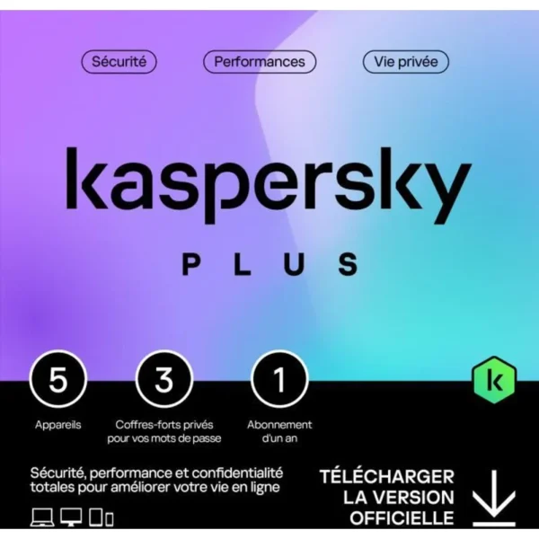 KASPERSKY Plus (équivalent à Internet Security) - 10 Postes / 1 an